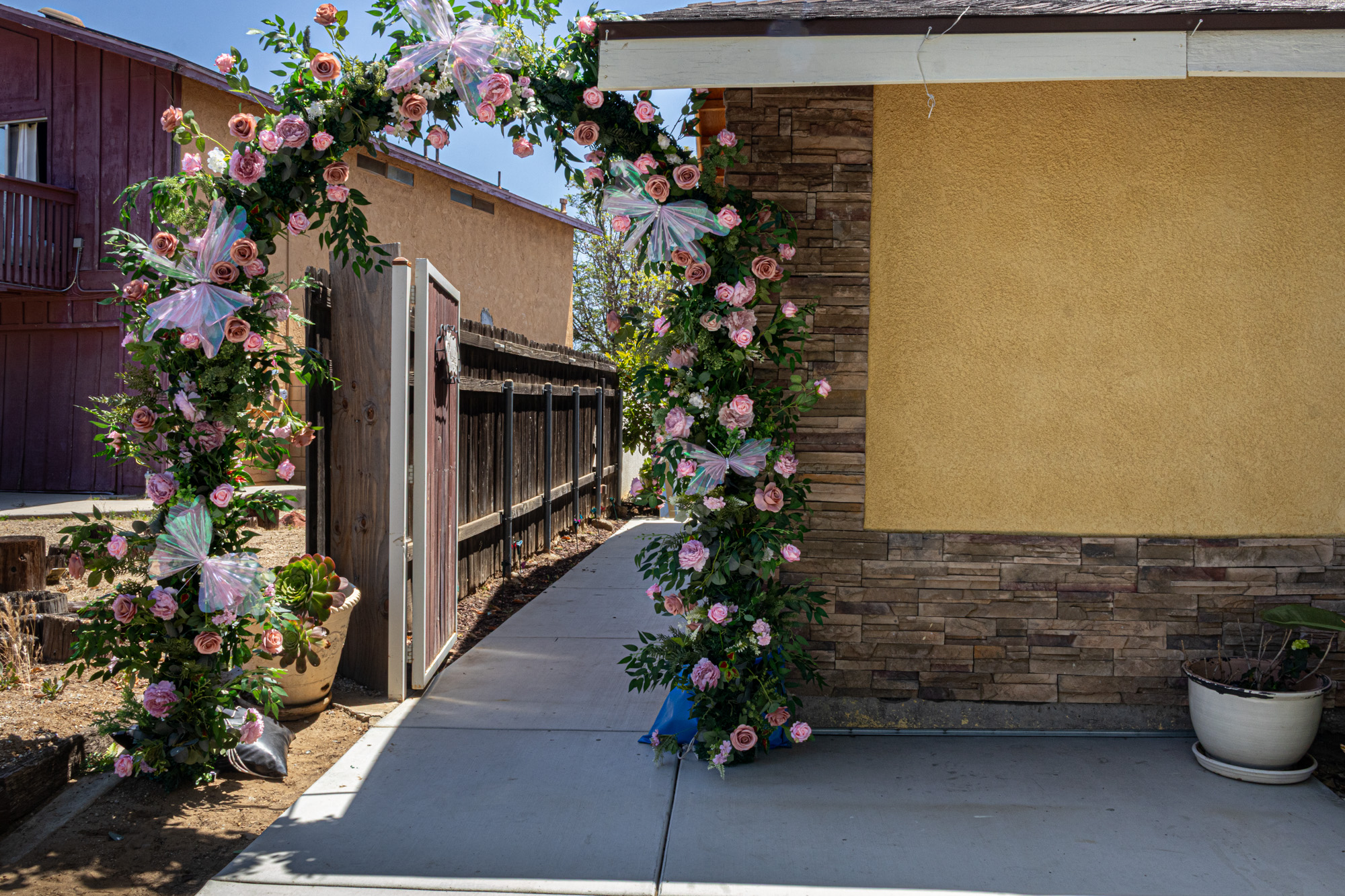 Floral arch entrance