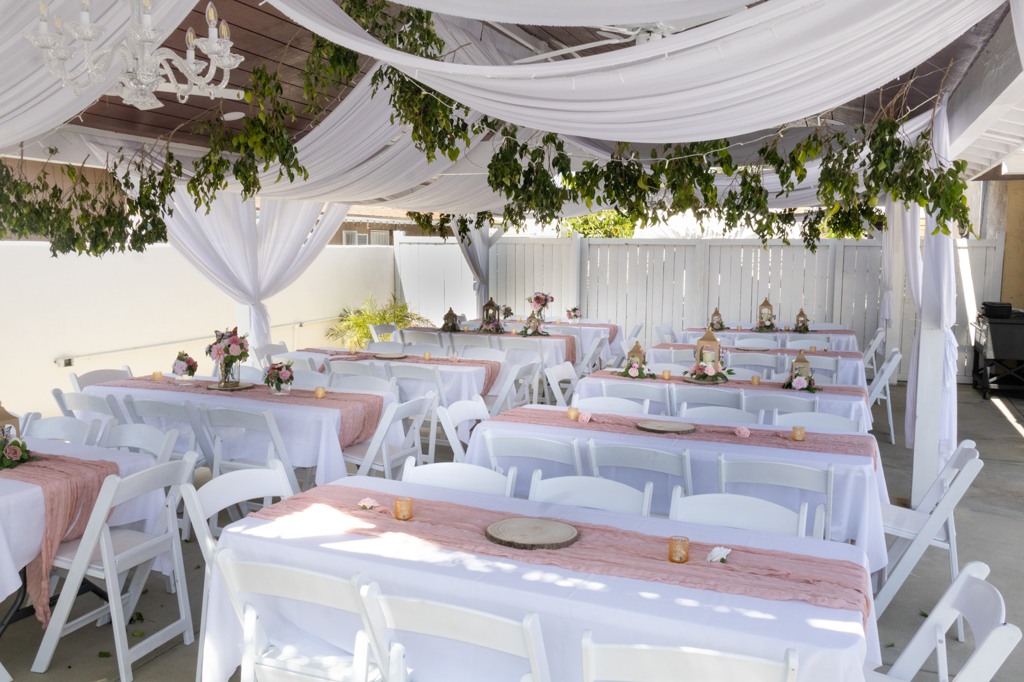 Elegant tent overhead view